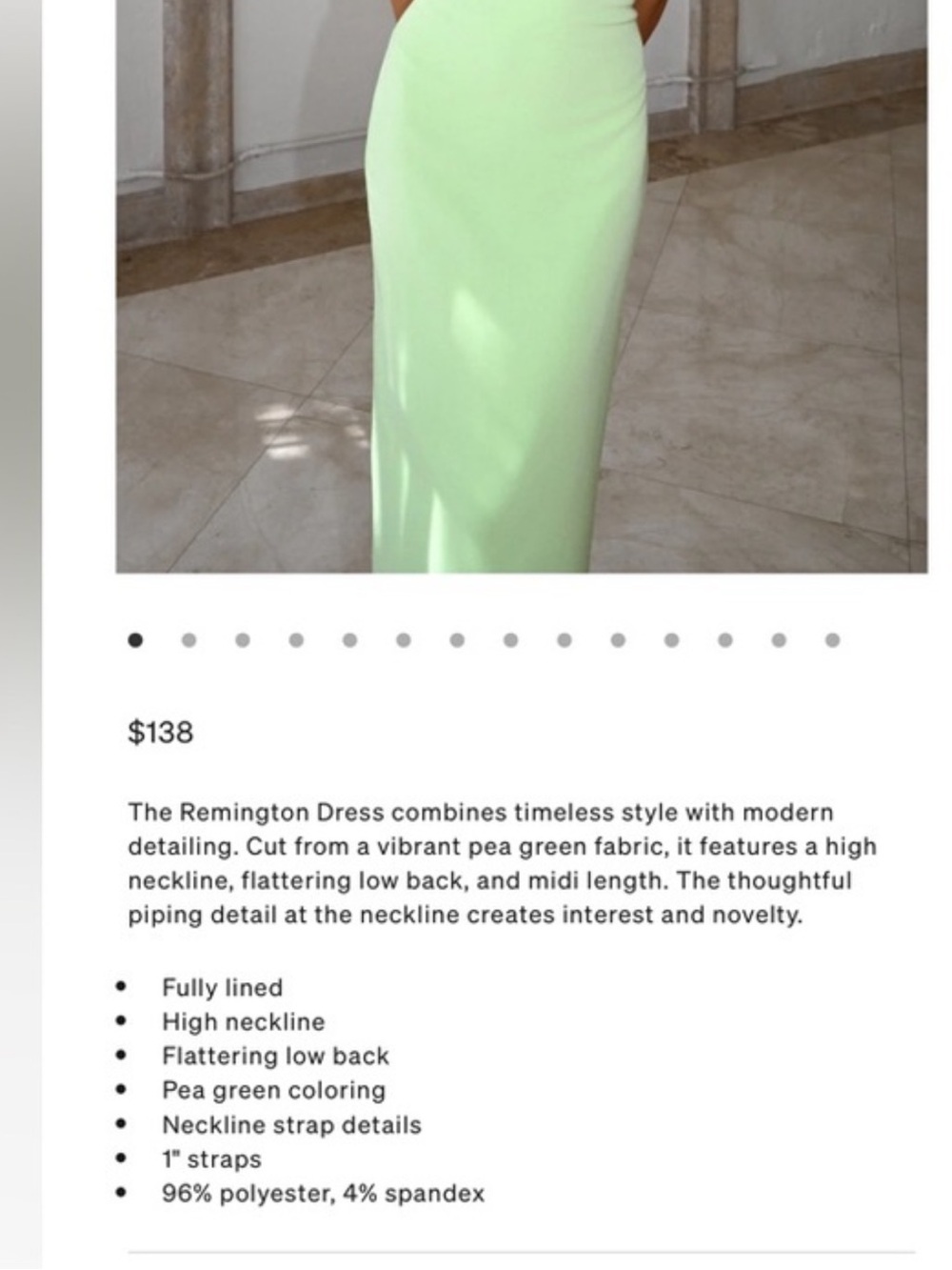 Yllw The Label Pastel Lime Green Strappy Midi Dress NWT SZ M - Picture 6 of 11